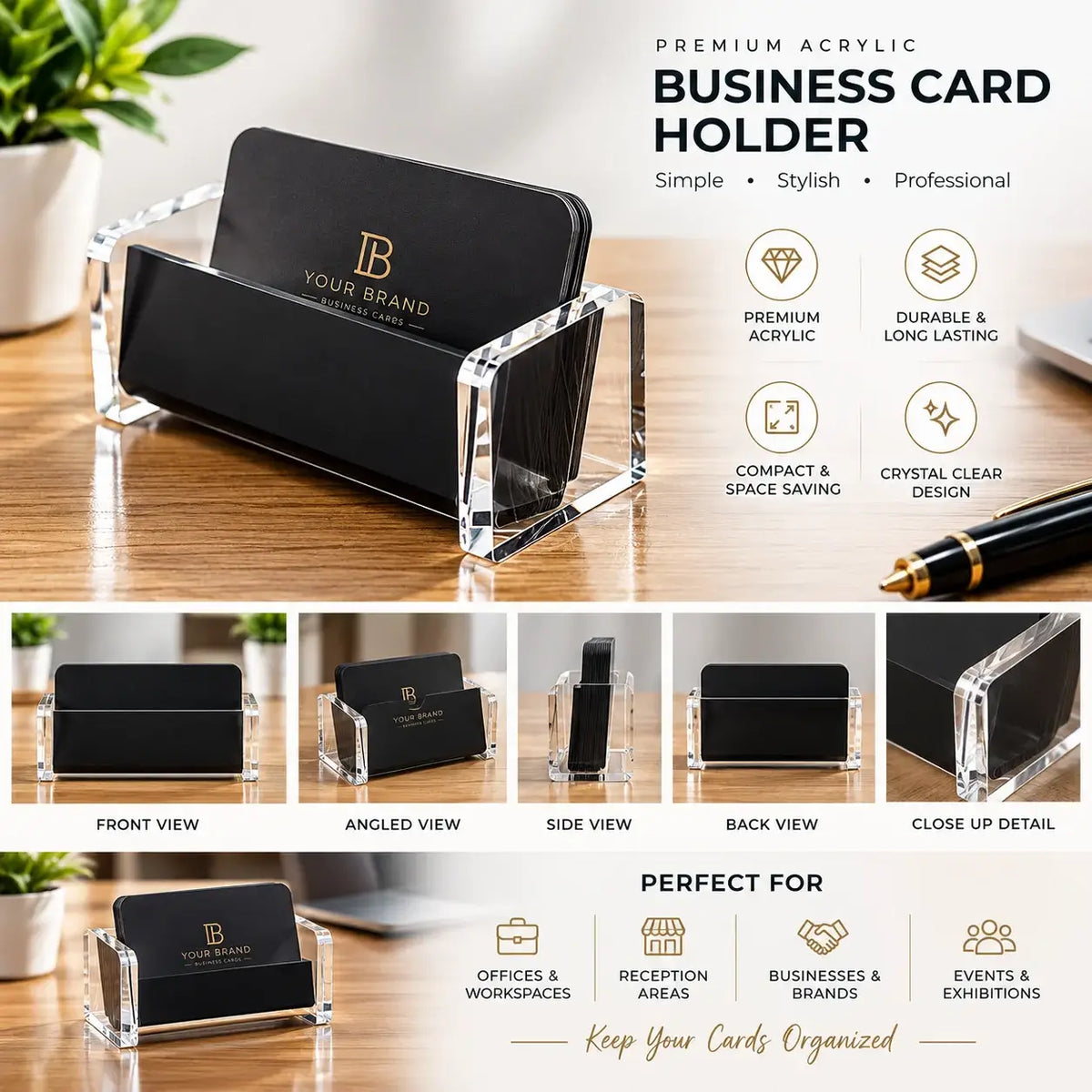 Premium Acrylic Business Card Holder