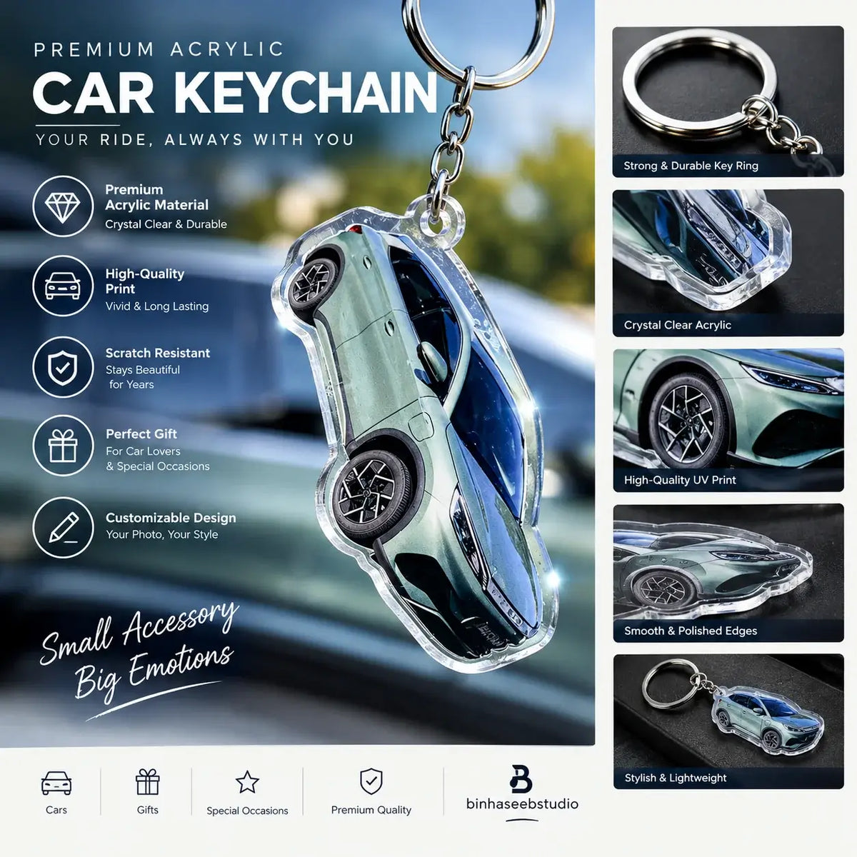 Custom Acrylic Car Keychain