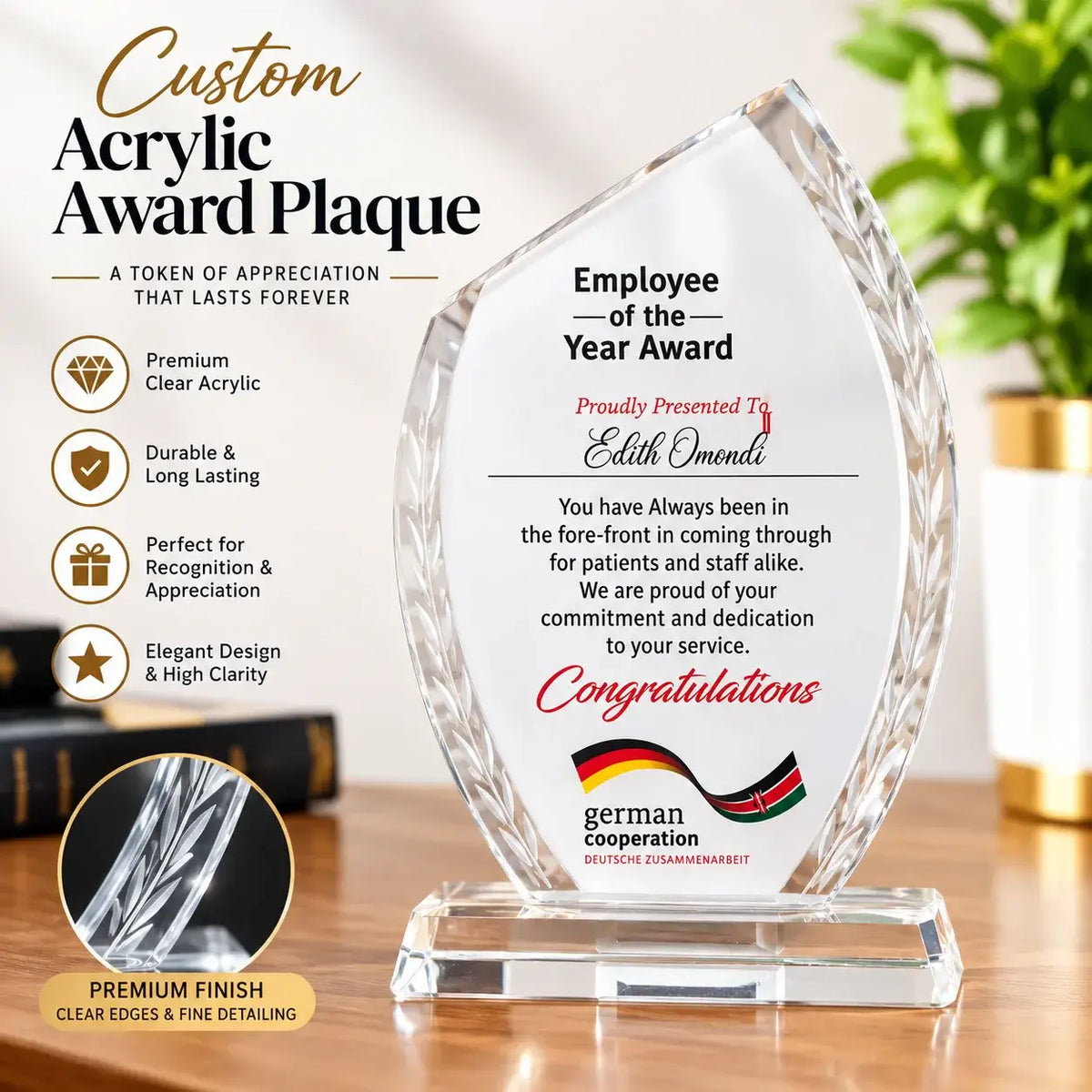 Custom Acrylic Award Plaque