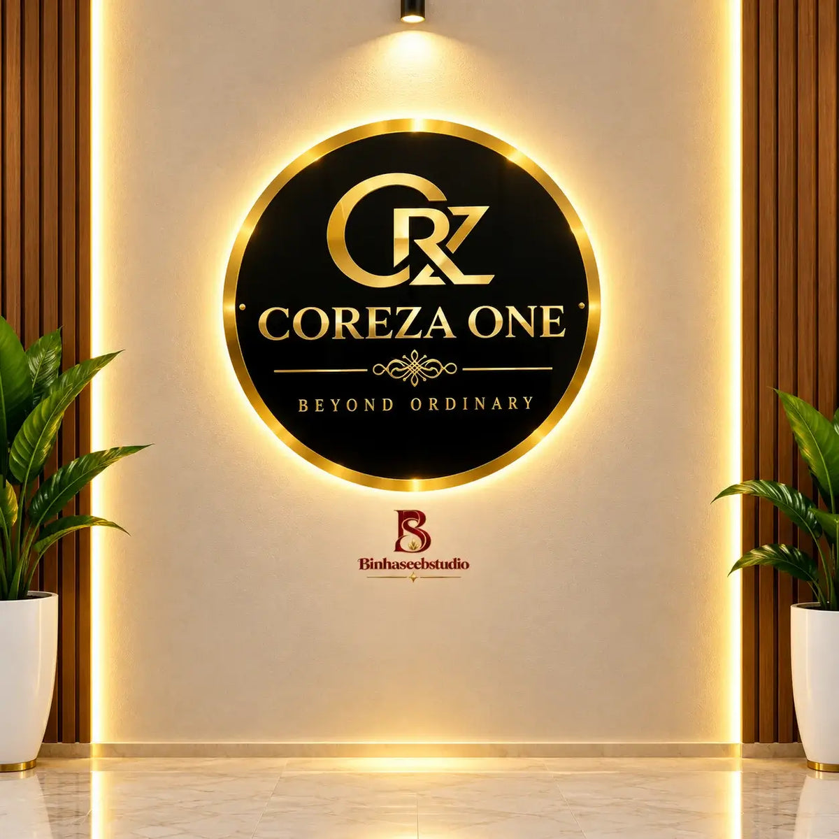 Custom Round LED Acrylic Business Sign