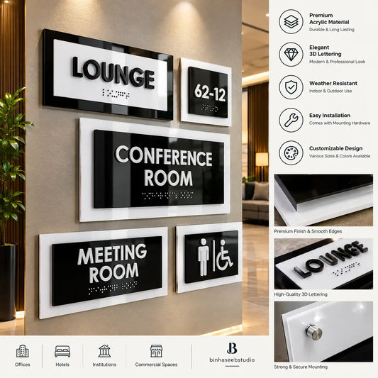 Premium Custom Acrylic Office Door Sign