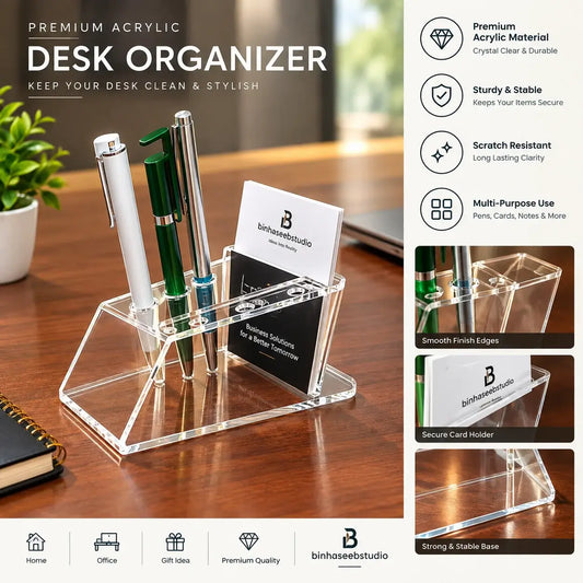 Premium Acrylic Desk Organizer