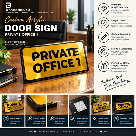 Custom Acrylic Door Sign  Office