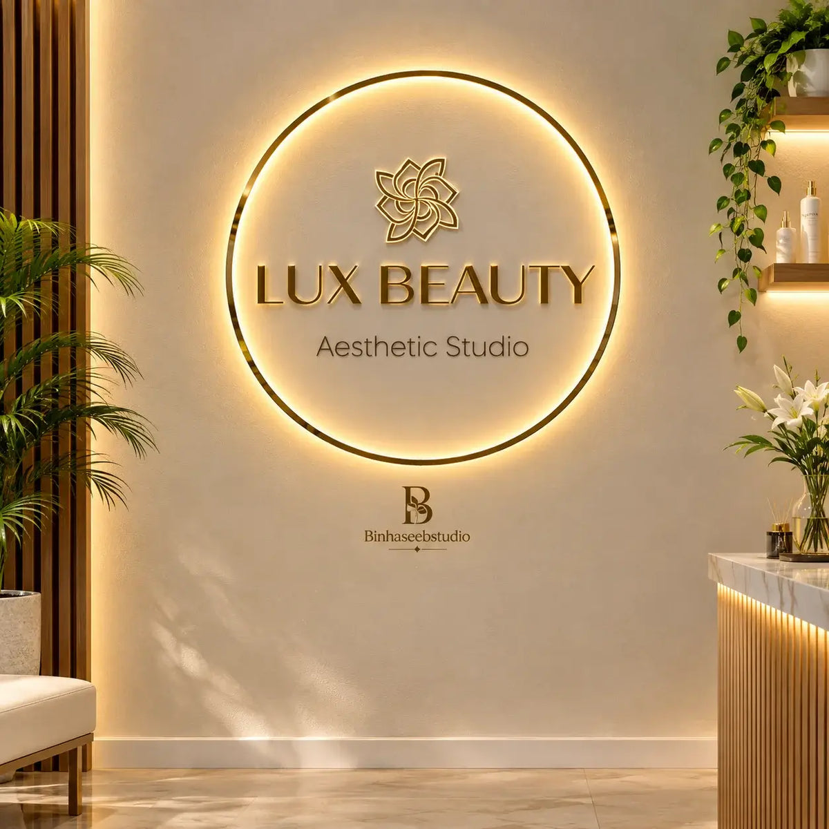 Custom LED Beauty Salon Sign