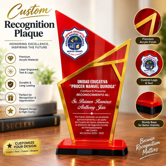 Custom Acrylic Recognition Plaque