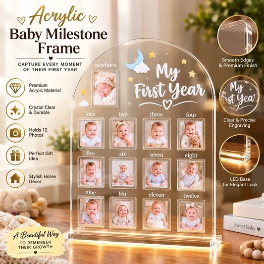 Personalized Acrylic Baby Milestone Frame