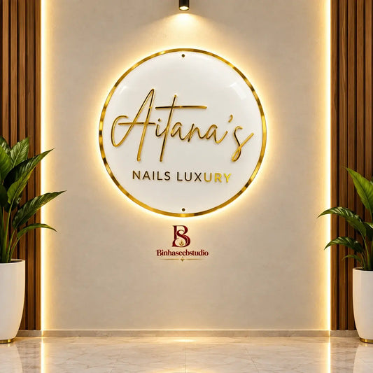 Custom Luxury Acrylic LED Wall Sign